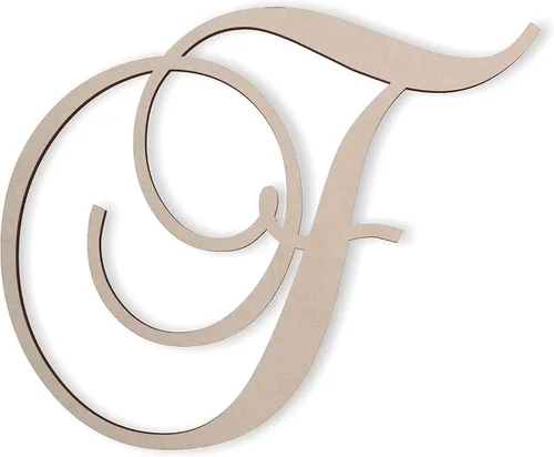 Miniatura 33 de Jess and Jessica Letra de madera A, 4 pulgadas de largo x 1/4 de pulgada de grosor, letras grandes de madera para decoración de pared, letras
