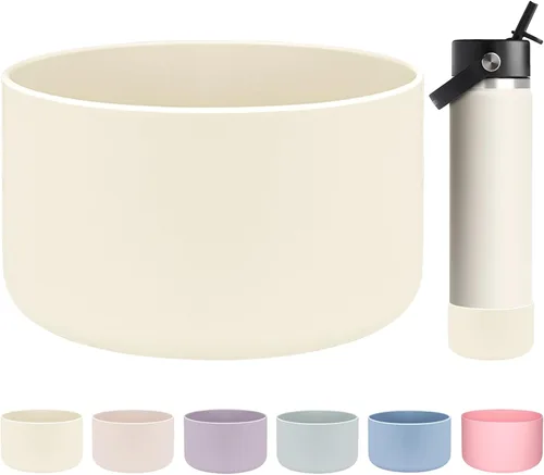Miniatura 16 de HEYSKAY Bota protectora de silicona para botella de agua Hydro Flask, botella de agua de boca ancha, protector inferior de silicona antideslizante