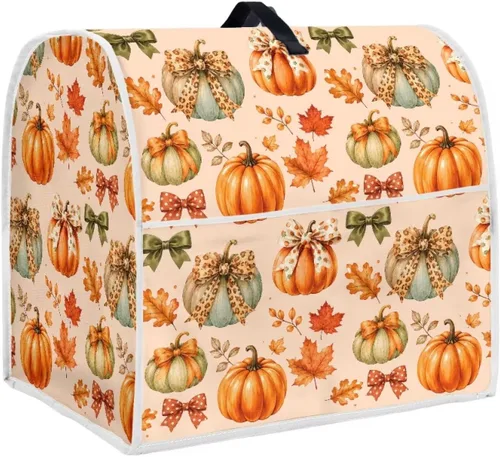 Miniatura 49 de Cubierta de batidora de pie de Navidad de 4.5 a 5 cuartos de galón, cubierta de mezclador retro, lavable, antimanchas, para cocina, piezas