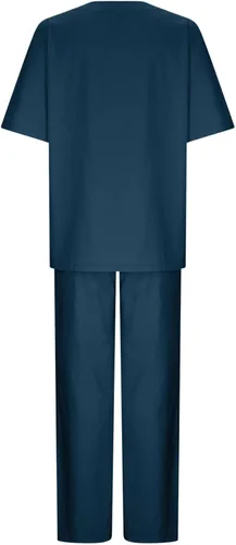 Miniatura 7 de Conjuntos de verano de 2 piezas para mujer, conjuntos elegantes y casuales de color liso, para verano, otoño, cuello redondo, tops y pantalones