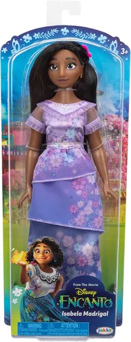 Miniatura 4 de Disney Encanto Muñeca de moda de Isabela con vestido, zapatos y horquilla