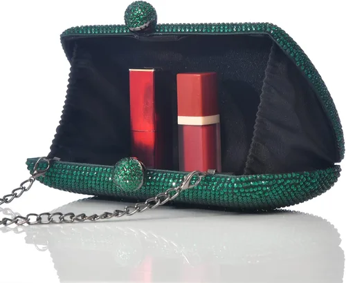 Miniatura 4 de Bolso de noche con diamantes de imitación completos para mujer, dije de cumpleaños, compromiso, boda, fiesta