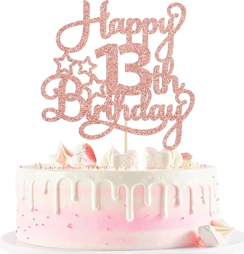 Miniatura 55 de 1 paquete de decoración de pastel de feliz 15 cumpleaños, topper de pastel dorado con purpurina Mis Quince 15, saludos a 15 años, adorno de pastel