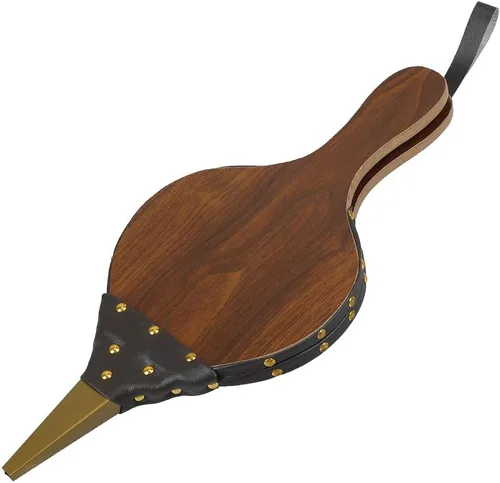 Miniatura 2 de 1 fuelle de chimenea de madera de 16.9 x 7.5 pulgadas ventilador de cocina al aire libre (negro)