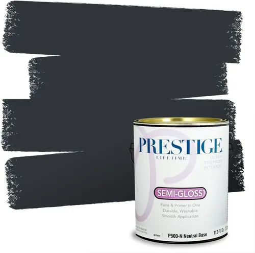Miniatura 120 de Prestige Paints - 2 en 1, pintura base y pintura de exterior, P500-N-SW7020 SW6991-PCM