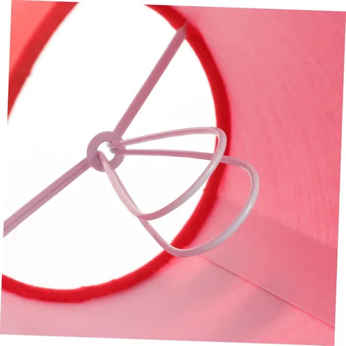Miniatura 3 de Housoutil Pantalla de tela rústica, lámpara de mesa rústica, mini clips, lámpara de papel, pantalla de lámpara, pantallas con clip en tambor, Rojo