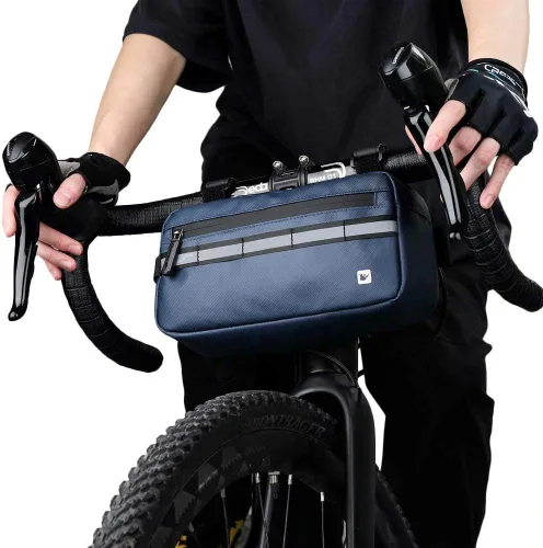 Miniatura 7 de Rhinowalk Bolso de manillar de bicicleta multifunción Bolsa frontal Bolsa de marco de bicicleta Bolsa de hombro impermeable Bolso de cintura