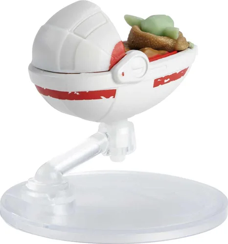 Miniatura 4 de Hot Wheels - Star Wars The Child Hover Pram inspirado en "The Mandalorian" con soporte de vuelo para exhibición, para niños de todas las edades.