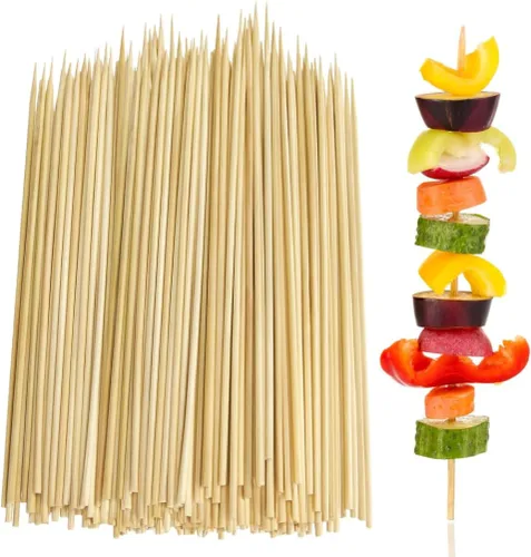 Miniatura 11 de JapanBargain 4113 - Pincho de bambú de 4 pulgadas, palillos de dientes largos, palillos de frutas, púas de cóctel, brocheta para parrilla, brocheta