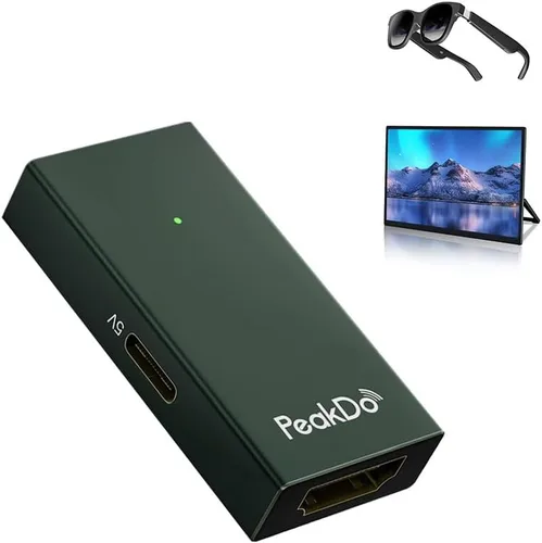 Adaptador HDMI a USB C 4K@60Hz, Adaptador HDMI a Tipo C para XREAL One/Air 2 Pro/Air 2, Viture Pro/One, RayNeo Air 2s, Rokid Gafas AR, Monitor