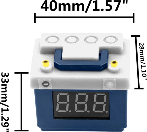Miniatura 6 de Alarma de bajo voltaje RC Probador de batería Lipo Accesorios de decoración de simulación compatibles con Traxxas TRX4 Axial SCX10 RC4WD D90 Tamiya