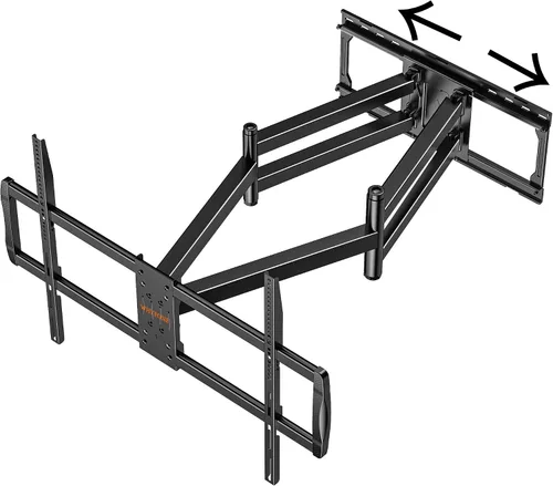 Miniatura 11 de Soporte de pared para TV de brazo largo con extensión de 25.6 pulgadas, soporte de TV de esquina de movimiento completo resistente para pantallas