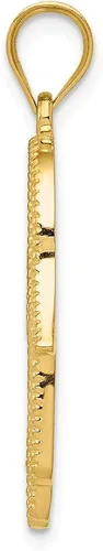 Miniatura 2 de Colgante de oro amarillo macizo de 14 quilates con diseño de estrella de David de la suerte 1024in x 0709in
