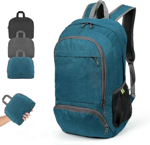 Mochila de senderismo pequeña, 25 L, ultraligera, plegable, mochila de camping, mochila de viaje transpirable, mochila de senderismo para hombres y