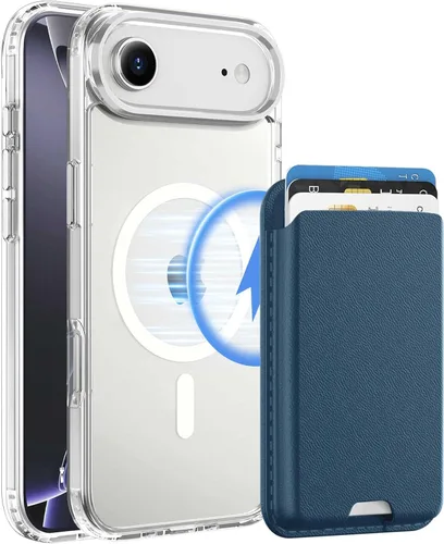 Miniatura 19 de Funda magnética para iPhone 12 Pro Max, cartera magnética desmontable con soporte para tarjetas, [compatible con MagSafe] grado militar, a prueba