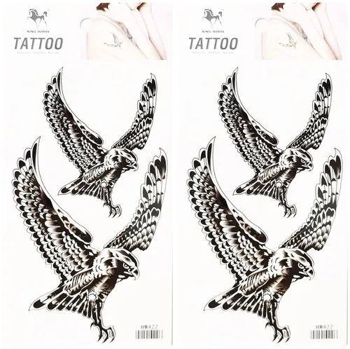 Miniatura 14 de Tatuajes 2 hojas de tatuaje temporal 3D negro mariposa líneas discontinuas para mujeres hombres espalda baja hombro cuello brazo tatuaje etiqueta
