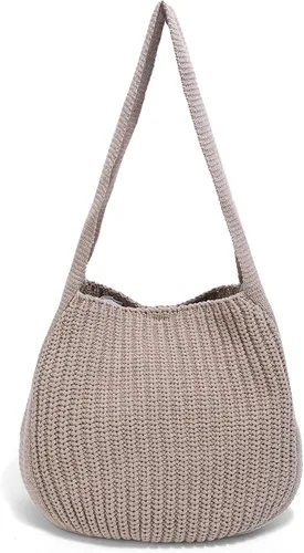 ENBEI Bolsos de hombro para mujer Bolsos de ganchillo Bolso de punto grande Bolso de mano estético para la escuela lindo Bolsas de mano Bolsa de