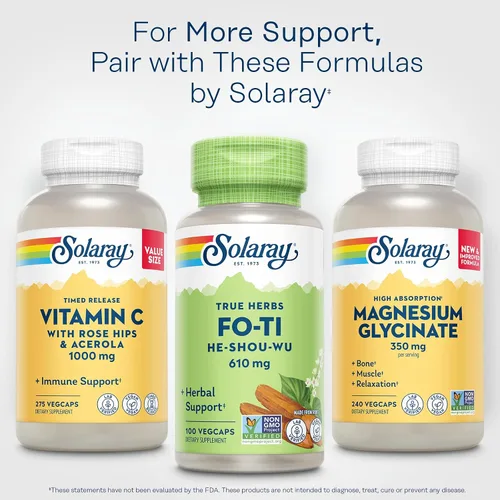 Miniatura 6 de SOLARAY Fo-Ti Cápsulas – Suplemento de hierbas chinas para hombres y mujeres, apoyo para el bienestar herbario, vegano, sin OMG y verificado