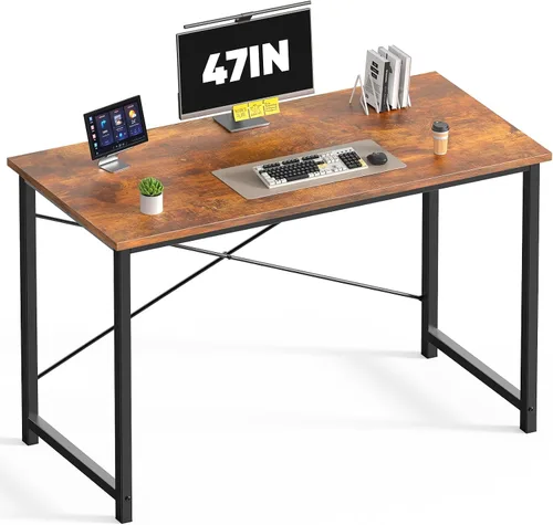 Miniatura 18 de DUMOS Escritorio pequeño para computadora de 31 pulgadas para oficina en casa, escritorios de juegos para dormitorio, mesa de trabajo de estudio