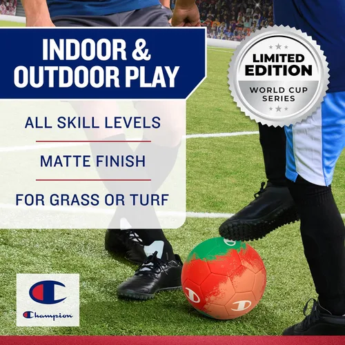 Miniatura 2 de Pelota de fútbol Champion para jóvenes y adultos – Acabado mate, diseño de 32 paneles, control mejorado, cubierta de PVC, tamaños 3, 4 y 5
