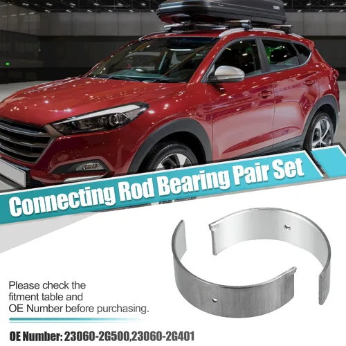 Miniatura 2 de X AUTOHAUX Juego de 4 pares de rodamientos de biela de motor para Hyundai Santa Sonata Tucson Veloster N G70 2011-2021 Reemplazar 23060-2G500