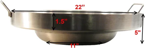Miniatura 2 de Comal Acero Inoxidable 22 "Acero Inoxidable Cóncavo Al Aire Libre Stir Fry Heavy Duty Comal Para Freir