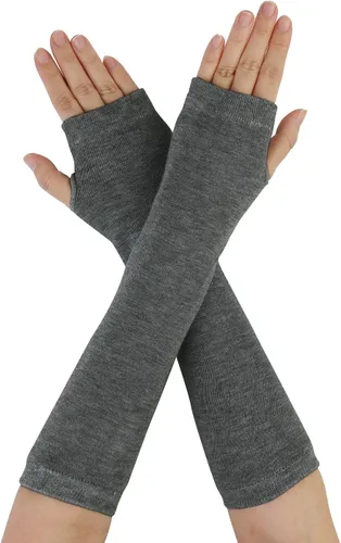 Miniatura 31 de Allegra K Calentadores de brazo sin dedos unisex de moda clásica