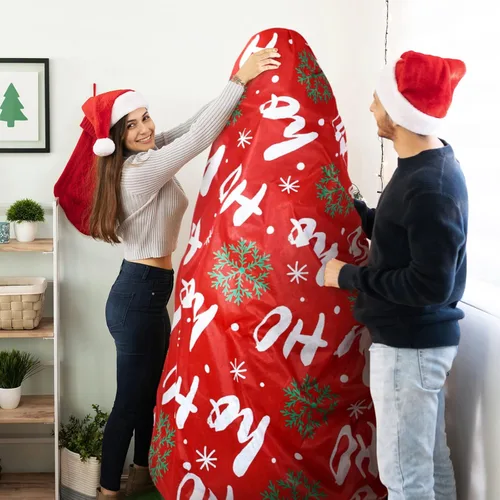 Miniatura 7 de Bolsa de almacenamiento grande para árbol de Navidad con cordón para árboles de 7.5 pies, cubiertas para contenedores verticales a prueba de polvo