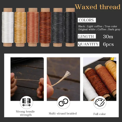 Miniatura 4 de QMNNMA Kit de punzón de costura de 40 piezas con bolsa, herramienta portátil de punzón con instrucciones, kit de punzón de costura Speedy Stitcher
