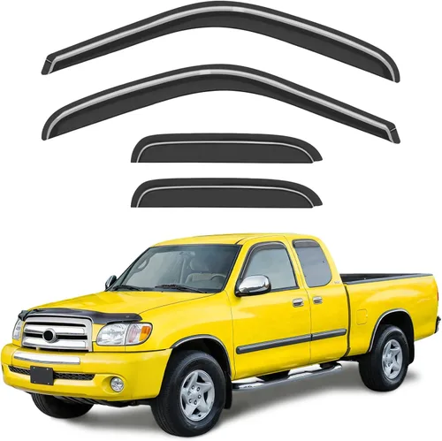Miniatura 19 de Protectores de lluvia extra gruesos para ventana Chevrolet (Chevy) Silverado GMC Sierra 1500 2500HD 3500HD 3500HD Crew Cab 2019-2026, deflectores