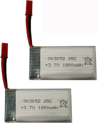Drone Battery 903052 1800mah 3.7V Lipo Batería para KY601S X5 X5S X5C X5SC X5HC X5SH X5SW M18 H5P H11D H11C T64 T04 T05 F28 F29 T56 T57 con JST y SM