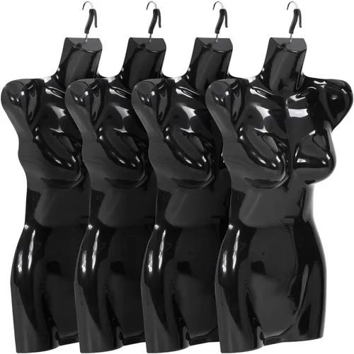 Maniquí de costura de polipropileno (PP), maniquí de costura de torso femenino, maniquí de 27 pulgadas de altura, forma de ropa con gancho de metal,