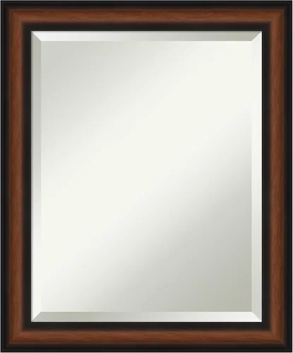 Miniatura 16 de Amanti Art Espejo de baño marrón para sobre el fregadero, espejo rectangular de tocador rectangular de nogal Harvard de 25 x 21 pulgadas, marco