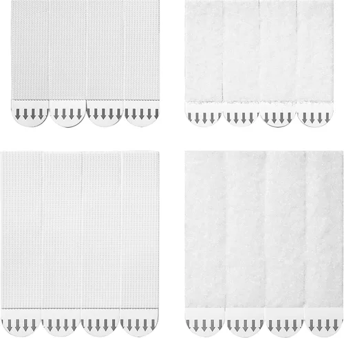 Miniatura 10 de MOVELYST 180 pares (360 tiras) tiras grandes para colgar cuadros, resistentes, cinta de gancho y bucle extraíble, libre de daños, tiras adhesivas