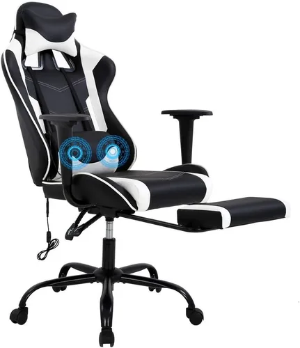 Miniatura 9 de Silla de juegos grande y alta, silla ergonómica de escritorio para computadora, cómoda silla de oficina ajustable de altura ajustable con soporte