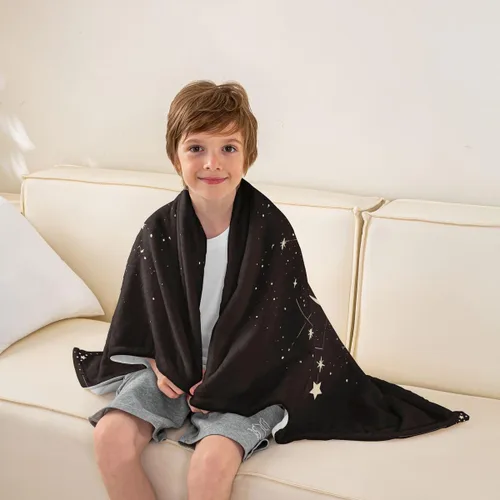 Miniatura 3 de Sun Moon - Manta de franela de forro polar de 40 x 50 pulgadas, para niños, bohemia, exótica, para todas las estaciones, para sofá, sofá, manta
