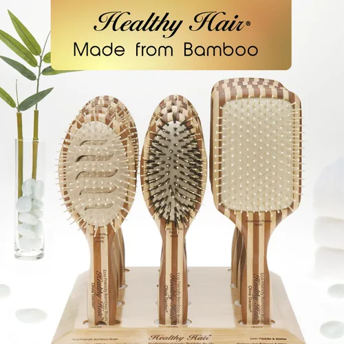 Miniatura 5 de Olivia Garden Cepillo de pelo iónico de bambú ecológico para el cabello saludable