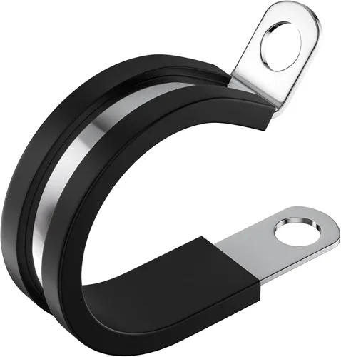 Miniatura 9 de 50 abrazaderas de cable de 1/4 de pulgada, abrazaderas de cable de acero inoxidable 304, abrazadera aislada, abrazadera de manguera, abrazadera