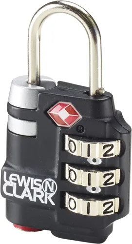 Miniatura 4 de Lewis N Clark Travelsentry Indicador de 3 esferas, Negro -, Cable resistente