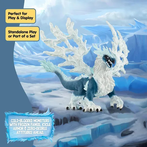 Miniatura 7 de Schleich Eldrador Creatures - Figura de acción de dragón de hielo de 20 cm con alas móviles para niños y niñas - Figuras de criaturas míticas