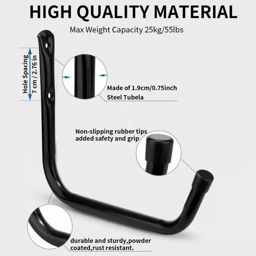 Miniatura 6 de Kayak Storage Rack Wall Mount, Kayak Hooks, Heavy Duty Garage Storage Hooks Suitable for Hanging Ladders, Bikes, Kayak