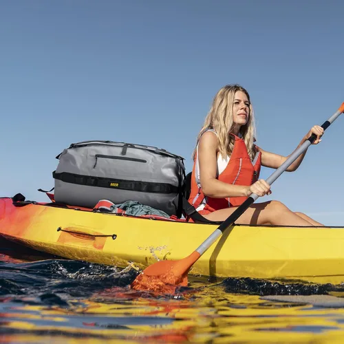 Miniatura 9 de MIER Bolsa de Lona Grande Impermeable con Parte Superior Enrollable, Mochila Seca, Bolsas de Lona para Kayak, Rafting, Navegación, Natación, Gris