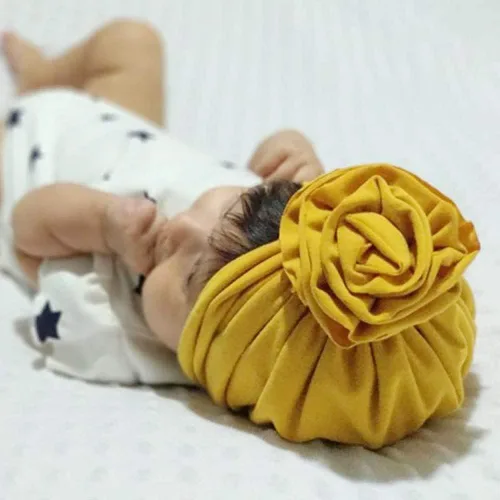 Miniatura 5 de inSowni 8 unidades de gorras de turbante para hospitales de guardería gorros con flores para bebés y niñas recién nacidos