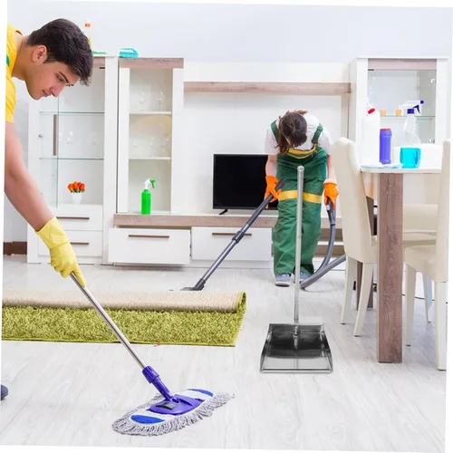 Miniatura 3 de DOITOOL Sartenes con mango largo, recogedor vertical de acero inoxidable resistente para vestíbulo, garaje, hogar y, 30.34 pulgadas de longitud