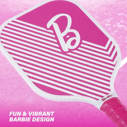 Miniatura 4 de Barbie - Juego de pickleball para 2 jugadores, paletas de madera y bolas de precisión