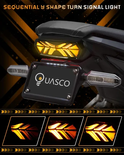 Miniatura 2 de Luz de Freno Trasera LED Integrada con Señales de Giro Traseras Secuenciales, Ensamble de Luz Trasera para Motocicleta Compatible con Honda Grom