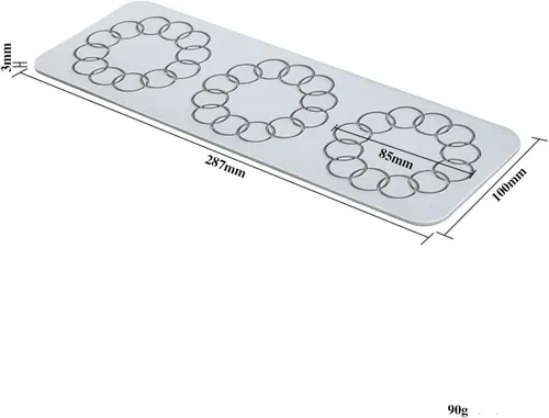 Miniatura 4 de TUKE Moldes de encaje para decoración de pasteles, moldes de silicona de hojas 3D para hornear, gomitas y fondant, patrones de flores, panal y abeja
