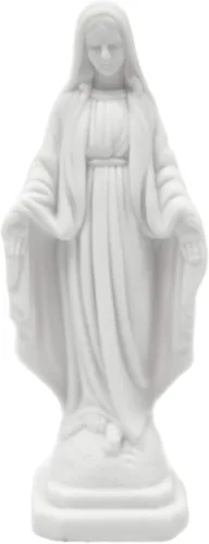 Vittoria Collection Figura de escultura católica de Virgen María de Nuestra Señora de Gracia de 4 1/4 pulgadas, hecha en Italia