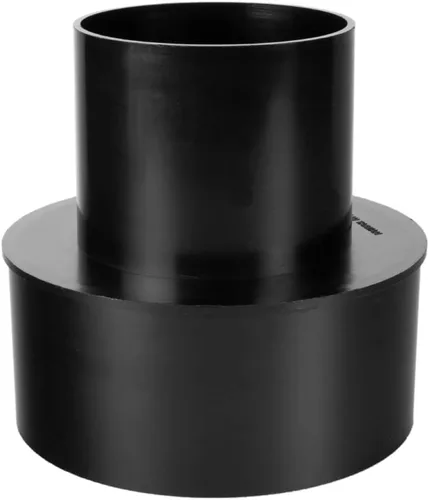 POWERTEC 70277 Reductor de recolección de polvo, 6 pulgadas de diámetro exterior a 4 pulgadas de diámetro exterior, color negro