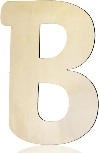 Miniatura 10 de Letras de madera de 8 pulgadas de alto, letra de madera D de 1/5 pulgada de grosor, letras del alfabeto de madera sin terminar para decoración